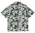 A BATHING APE ABC RESORT CAMO OPEN COLLAR SS SHIRT