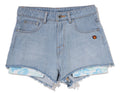A BATHING APE Ladies' BABY LISA ONE POINT DENIM SHORTS