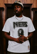 A BATHING APE BAPE x M&N NBA NEW JERSEY NETS TEE