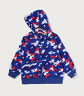 A BATHING APE BAPE KIDS STA STRIKE CAMO SHARK ZIP HOODIE