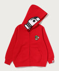 A BATHING APE BAPE KIDS BABY MILO DINOSAURS ZIP HOODIE