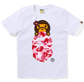 A BATHING APE Ladies' ABC CAMO LISA ON APE HEAD TEE