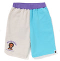 A BATHING APE BAPE KIDS BABY MILO COLOR BLOCK SWEAT SHORTS
