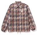 A BATHING APE A BATHING APE LOGO CHECK PATTERN COACH JACKET