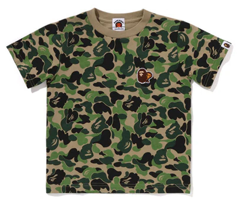 A BATHING APE BAPE KIDS ABC CAMO APE & MILO ONE POINT TEE