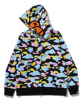A BATHING APE NEW MULTI CAMO BABY MILO REGULAR FIT FULL ZIP HOODIE - happyjagabee store