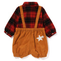 A BATHNIG APE BAPE KIDS APE HEAD SUSPENDERS PANTS LAYERED ROMPERS