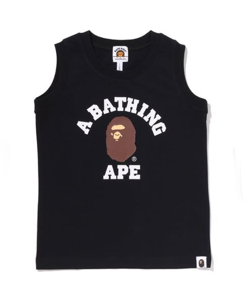 A BATHING APE BAPE KIDS COLLEGE TANK TOP