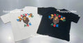 A BATHING APE BAPE KIDS MULTI COLOR TEXT COLLEGE MILO TEE