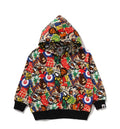 A BATHING APE BAPE KIDS BAPE MILO ASSORTED RELAXED FIT ZIP HOODIE