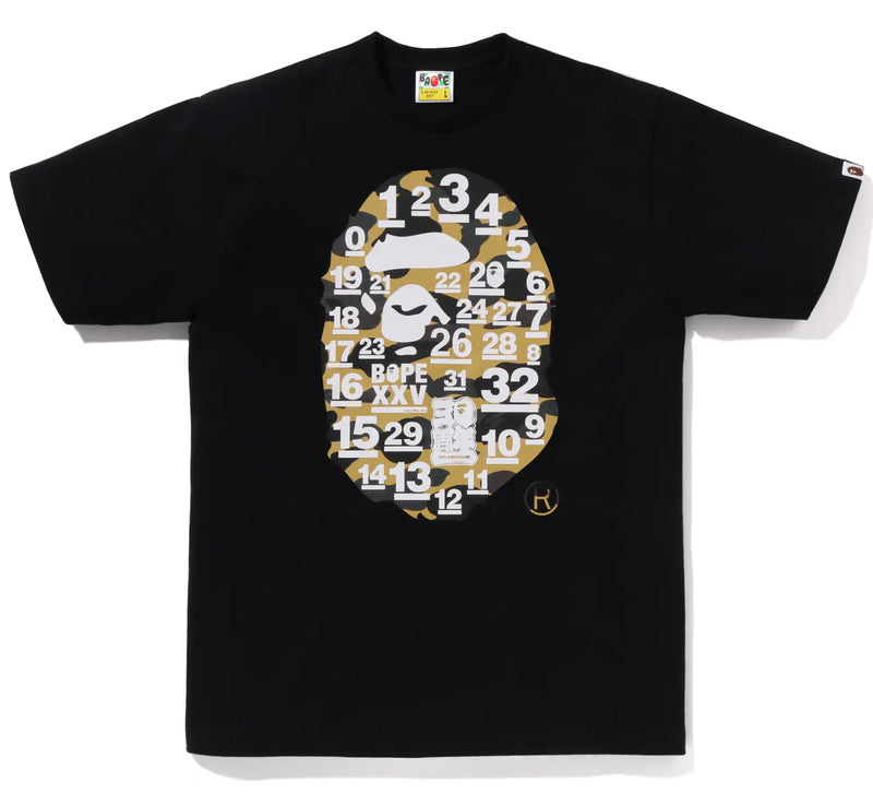 A BATHING APE 32ND ANNIV. 1ST CAMO BIG APE HEAD TEE