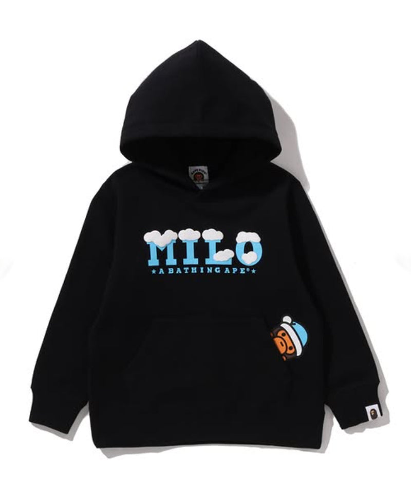A BATHING APE BAPE KIDS BABY MILO WINTER PULLOVER HOODIE