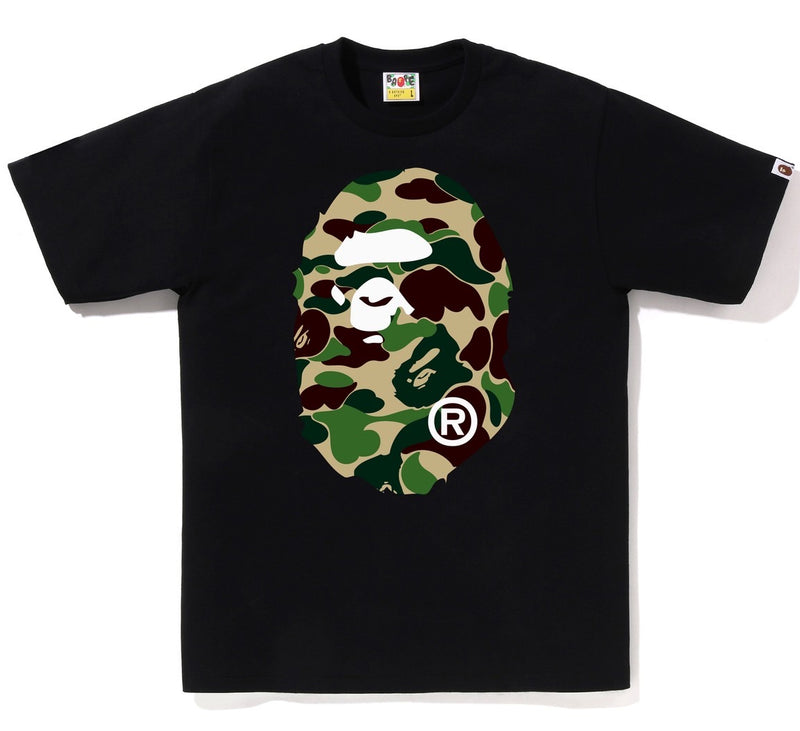 A BATHING APE ABC CAMO BIG APE HEAD TEE