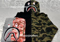 A BATHING APE Ladies' 1ST CAMO CRYSTAL STONE SHARK FULL ZIP HOODIE