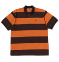 A BATHING APE MILO ONE POINT STRIPE RELAXED FIT POLO