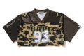 A BATHING APE Ladies' 1ST CAMO BAPE CROPPED FOOTBALL TEE - happyjagabee store