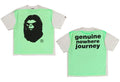 A BATHING APE BAPE x SAINT MXXXXXX MAD FACE HANDPRINTING TEE