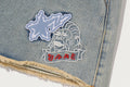 A BATHING APE Ladies' MULTI LOGO DENIM SKIRT