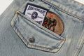 A BATHING APE Ladies' MULTI LOGO DENIM SKIRT