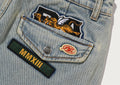 A BATHING APE Ladies' MULTI LOGO DENIM SKIRT