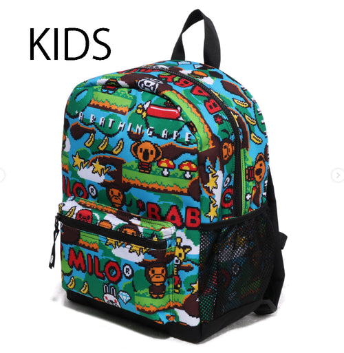 A BATHING APE BAPE KIDS BABY MILO GAME PATTERN DAYPACK