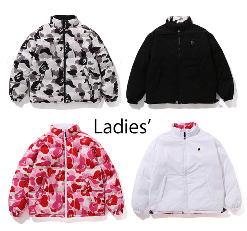A BATHING APE Ladies' ABC CAMO REVERSIBLE DOWN JACKET ( RELAXED FIT )