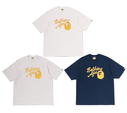 A BATHING APE BAPE 3D HONEY LOGO RELAXED FIT TEE