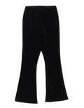 A BATHING APE Ladies' WASHED MULTI LOGO RHINESTONE VELOUR BOOTCUT FIT PANTS