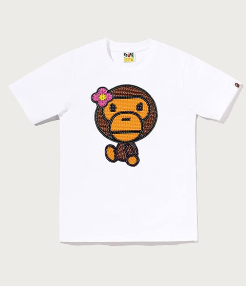 A BATHING APE Ladies' BEADED BABY LISA TEE