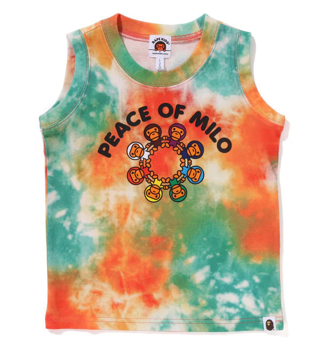 A BATHING APE BAPE KIDS BABY MILO TIE DYE TANK TOP