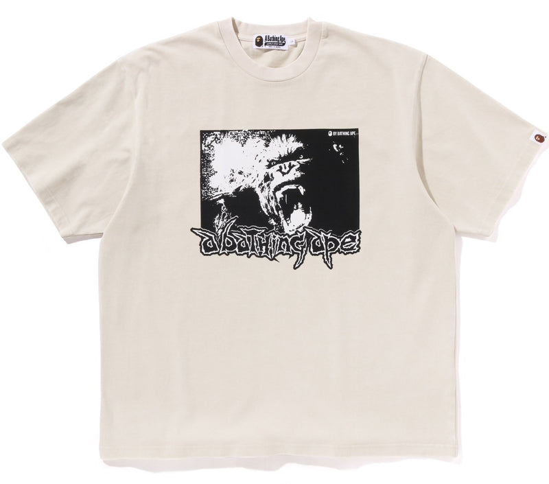 A BATHING APE MAD APE GRAPHIC ACID WASH RELAXED FIT TEE