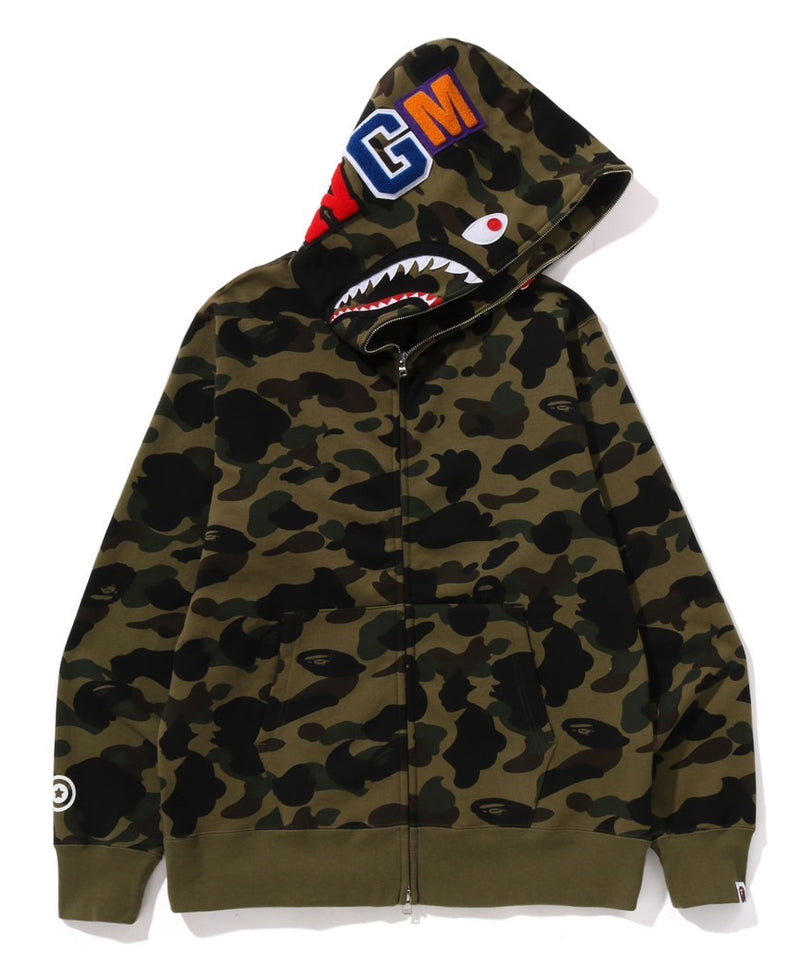 A BATHING APE 1ST CAMO SHARK FULL ZIP HOODIE