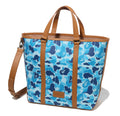 A BATHING APE ABC CAMO PU OSTRICH TOTE BAG