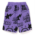 A BATHING APE BAPE KIDS GRAFFITI PATTERN SWEAT SHORTS ( KIDS & JUNIOR )
