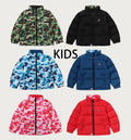 A BATHING APE BAPE KIDS ABC CAMO REVERSIBLE DOWN JACKET