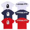 A BATHING APE SPRAY PRINT APE HEAD RELAXED FIT TEE #2