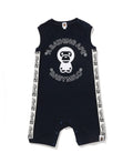 A BATHING APE BAPE KIDS BABY MILO LINE TAPE ROMPERS
