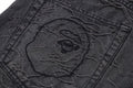 A BATHING APE LINE CAMO JACQUARD RELAXED FIT DENIM PANTS