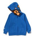 A BATHING APE BAPE KIDS MILO SHARK ZIP HOODIE - happyjagabee store