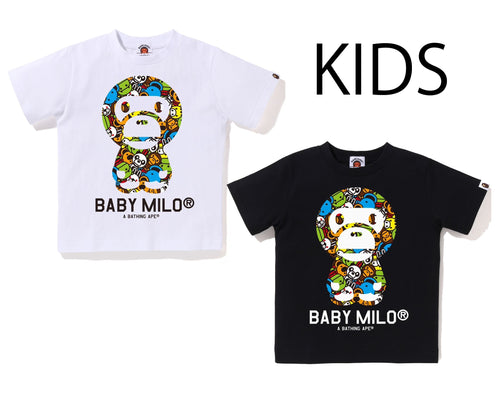 A BATHING APE BAPE KIDS MILO ALL FRIENDS BABY MILO TEE