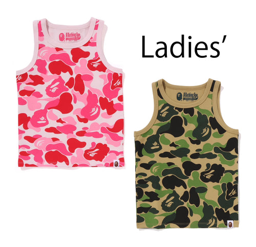 A BATHING APE Ladies' ABC CAMO TANK TOP
