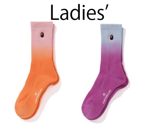 A BATHING APE Ladies' ONE POINT GRADATION SOCKS