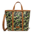 A BATHING APE ABC CAMO PU OSTRICH TOTE BAG