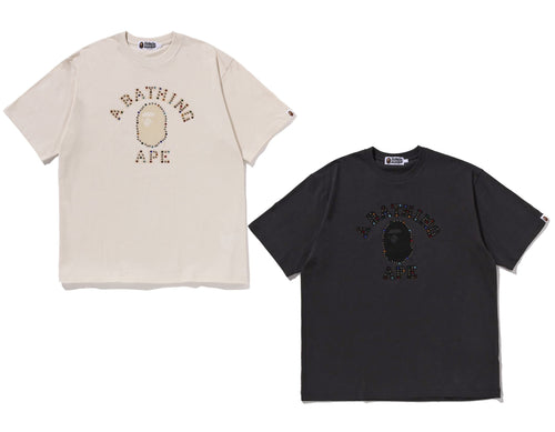 A BATHING APE COLOR STONE COLLEGE RELAXED FIT TEE