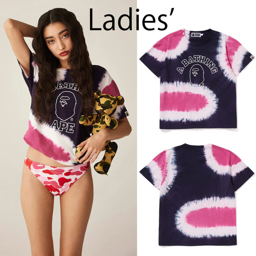 A BATHING APE Ladies' HAND DYE WIDE TEE