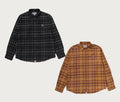 A BATHING APE ONE POINT FLANNEL CHECK LS SHIRT