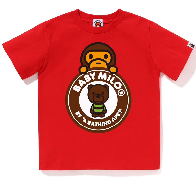 A BATHING APE BAPE KIDS MILO & BEAR BUSY WORKS TEE