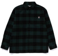 A BATHING APE BLOCK CHECK SHIRT ( RELAXED FIT )