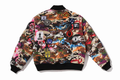 A BATHING APE HYBRID CAMO MULTI BADGE PADDED MA-1 JACKET