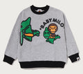 A BATHING APE BAPE KIDS BABY MILO DINOSAURS CREWNECK SWEAT SHIRT